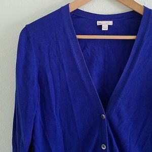 Gap royal blue cardigan sweater L